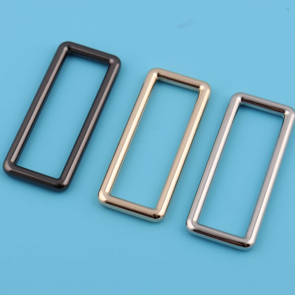 2"(51mm Inner) Metal Rectangle Ring Strap Belt Adjuster Buckle Rectangle Connector Buckle Bag Purse Strap Leather Craft Hardware Supplies