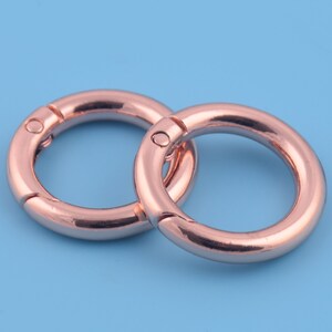 1&quot;(25mm Inner) Rose Gold Spring O Ring Spring Hook Open Spring Hook Spring Connecting Ring Clutch Connection Ring Bag Accessories