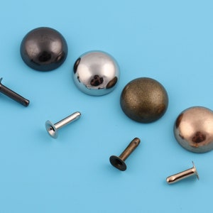 20mm Outer Metal Round Rivets Dome Mushroom Rivets Double Cap Rivets Rapid Studs Rivet Buttons  Purse Leather Crafts Supply 34