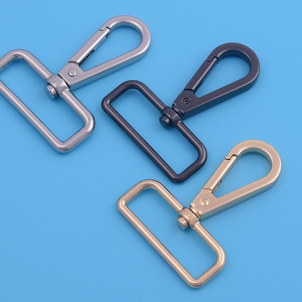 1.5"(38mm Inner) Swivel Snap Hooks Webbing Strap Buckle Lobster Buckle Bag Hardware Supplies 2-4-10 PCS A Pack Gun Black/Silver/Light Gold