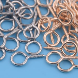 11mm*22mm Eye Hook Screw Jewelry Making Mini Screw Eye Pins Antique Silver/Light Gold Loops Screws Eye Hook Bail Charms Hook Supplies