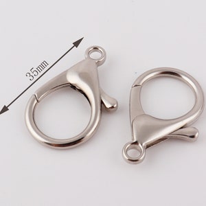 10-20 PCS Large Metal Lobster Clasp Lobster Ribbon Connector Buckle Strap Connector Swivel Snap Clasp Swivel Hook Handbag Mini Buckle