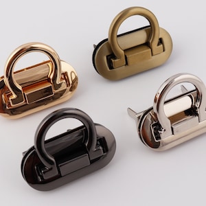 Metal Padlock Purse Lock Flip Closure Clasp Lock Handbag Accessories Antique Brass/Silver/Light Gold/Gun Black Bag Hardware