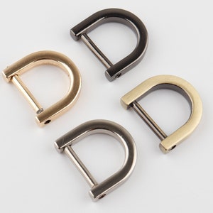 5/8&quot;(15mm Inner) Horseshoe D Ring Screw D Buckle Dee Ring Screw Detachable Handle Loop U Shaped D Buckle Hardware Accessories Leather Craft