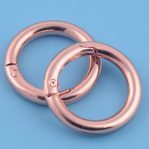 4-10 PCS 3/4&quot;(19mm Inner) Rose Gold Spring O Ring Spring Hook Open Spring Hook Spring Connecting Ring Clutch Connection Ring Bag Accessories