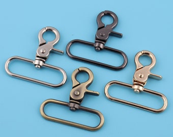 Lot de 20 fermoirs mousquetons pivotants en alliage de zinc de 20 mm pour porte-clés, matériel de sac à main, bricolage, fabrication de bijoux et sac à dos