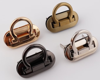 Metal Padlock Purse Lock Flip Closure Clasp Lock Handbag Accessories Antique Brass/Silver/Light Gold/Gun Black Bag Hardware