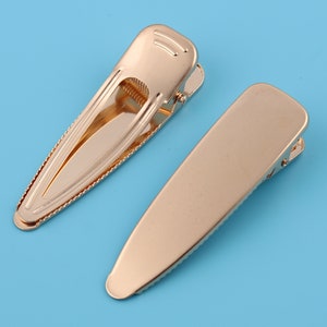4-10PCS Golden Hair Clip Duckbill Clip Hair Pin Side Clip Bang Clip Barrettes Blank Base Diy Jewelry Making Pearl Hair Clip Setting