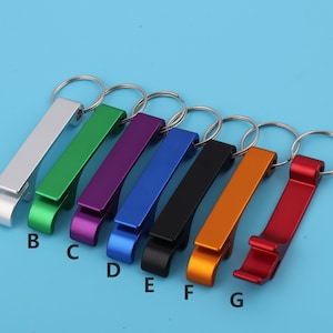 Metal Keychain Bottle Opener Bottle Opener Keychain Colorful Gift Bottle Opener Key Rings(No lettering)