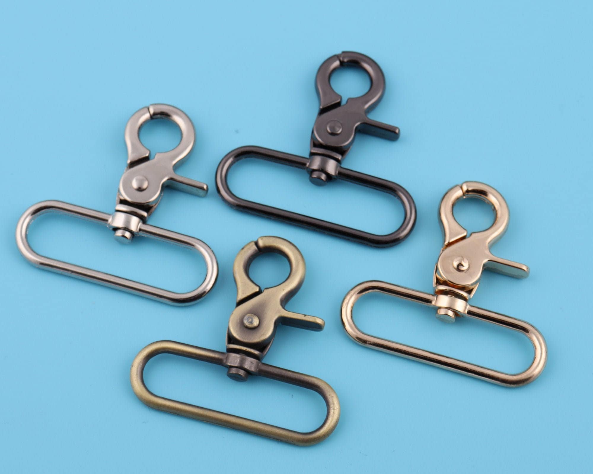 10 Pcs Swivel Hooks,13mm Multicolor Metal Push Gate Hook,swivel Snap Clasp  Lobster Buckles for Purse Chain Hardware 