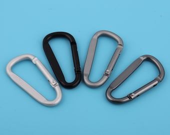 Aluminum Carabiner Clip Clasp: Spring Hook Keyring (60x31mm) - Camping Carabina