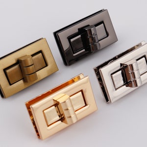 39 * 22mm Tasche Lock Twist Geldbörse Turn Lock Rechteck Geldbörse Lock Kupplung Uhr Handtasche Hardware liefert 1-2-4-10 PCS/Pack