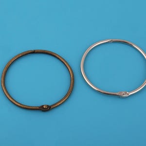 Anillas de encuadernación metálicas de 80 mm: Anillas de encuadernación de libros plateadas/bronceadas