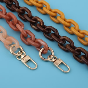 35cm / 60cm / 84cm / 120cm lengte dames ronde acryl ketting portemonnee ketting tas riem plastic handvat voor tas korte tas ketting ketting