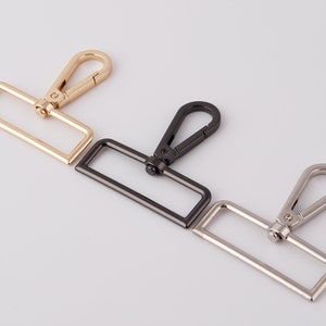 2"(50mm Interno) Swivel Snap Hooks Webbing Straple Buckle Buckle Buckle Bag Hardware Forniture 2-4-10 PCS A Pack Gun Nero/Argento/Oro chiaro