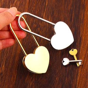 Personalized Heart Lock: Engraved Love Lock for Purses & Luggage