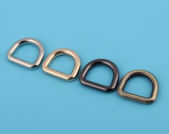 Metalen D-ringgesp: 16 mm naadloze D-lus - hardware tasje