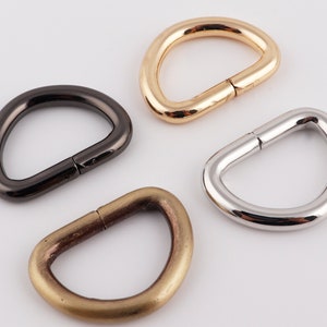 125mm Inner Metal D Ring Antique Brass/Gun Black/Silver/Gold Iron Dee Ring D Buckle Purse Link Connector Hardware Supplies 4-10 PCS/Pack image 1