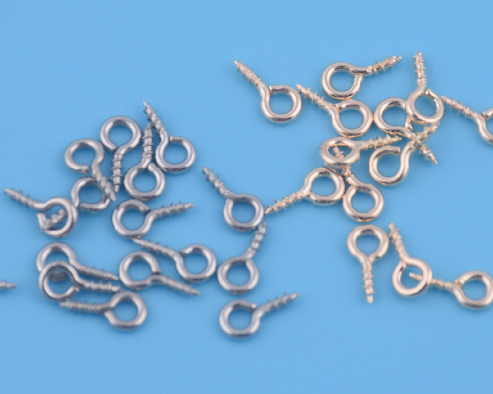 4mm8mm Eye Hook Screw Jewelry Making Mini Screw Eye Pins Antique Silver