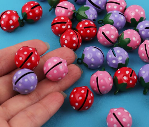 Strawberry Jingle Bells: Christmas Craft Supplies - Red, Pink