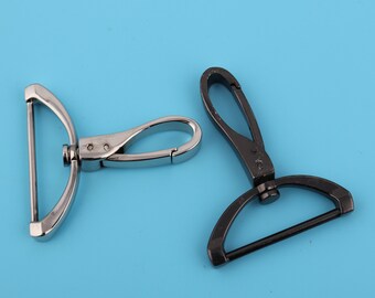 Moschettone Girevole 38mm Nero – Gancio Per Cinture, Borse E Pettorine In Nylon
