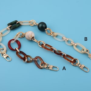 43cm Length Ladies Round Acrylic Chain Acrylic Chain Purse Chain Bag Handle Bag Strap Plastic Handles For Bag Short Bag Chain Purse Chain