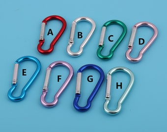 Aluminum Carabiner Clip: Spring Hook Keyring - 51x25mm