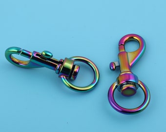 Regenbogen Dreh-Karabinerhaken: 16 mm Metall Clip, Taschenzubehör