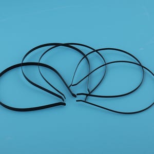 Black Metal Headband Blank: Stainless Steel DIY Hair Accessories