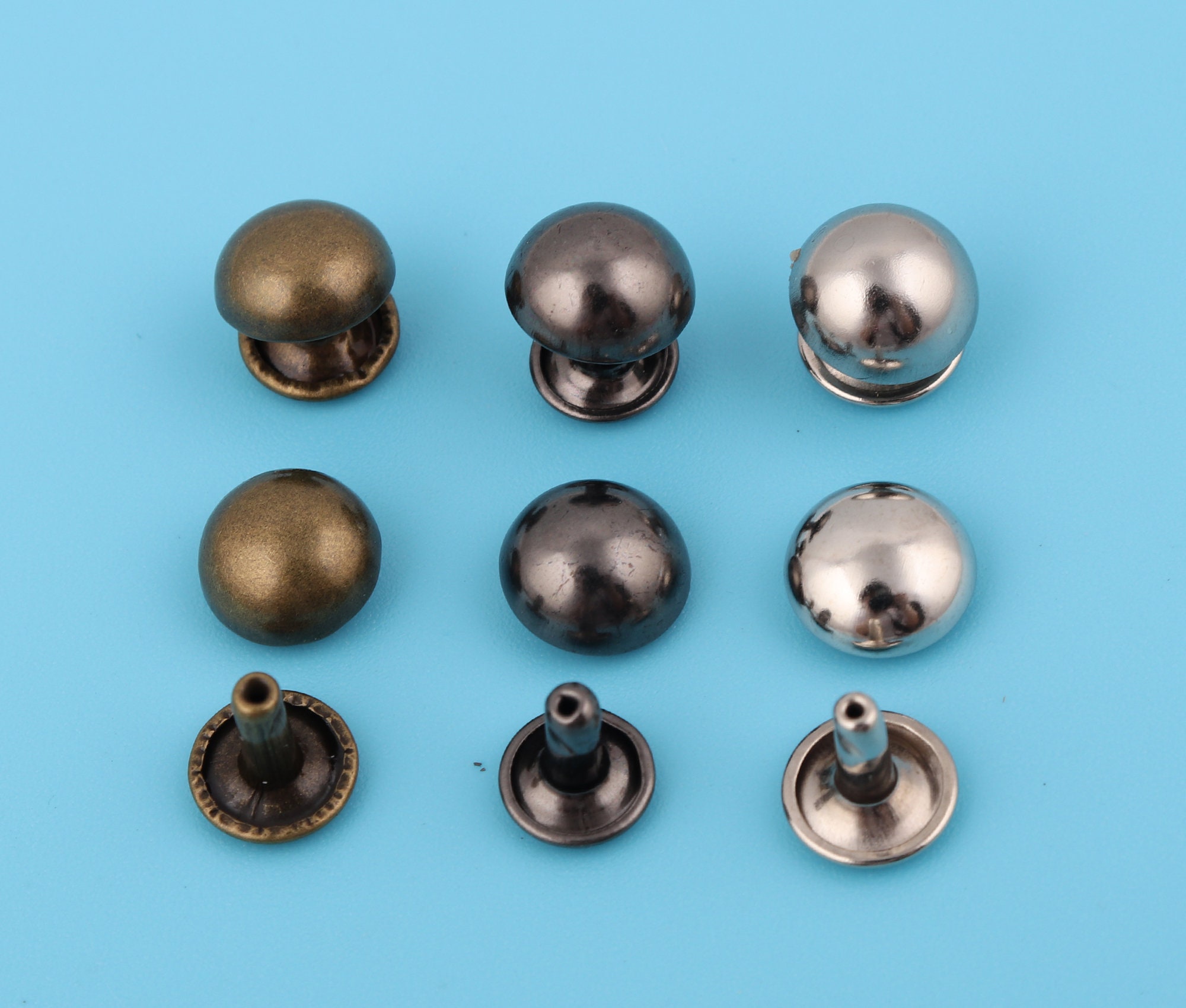 10mm Double Cap Round Rivets: Metal Rapid Rivets - [color Options] - Etsy