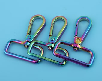 Regenbogen Dreh-Karabinerhaken: Metall Karabiner, Taschenzubehör (32 mm Innen)