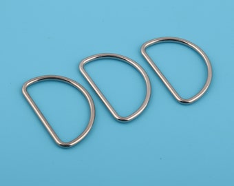 Anillos D de metal plateado de 40 mm: Suministro de herrajes para bolsos y carteras