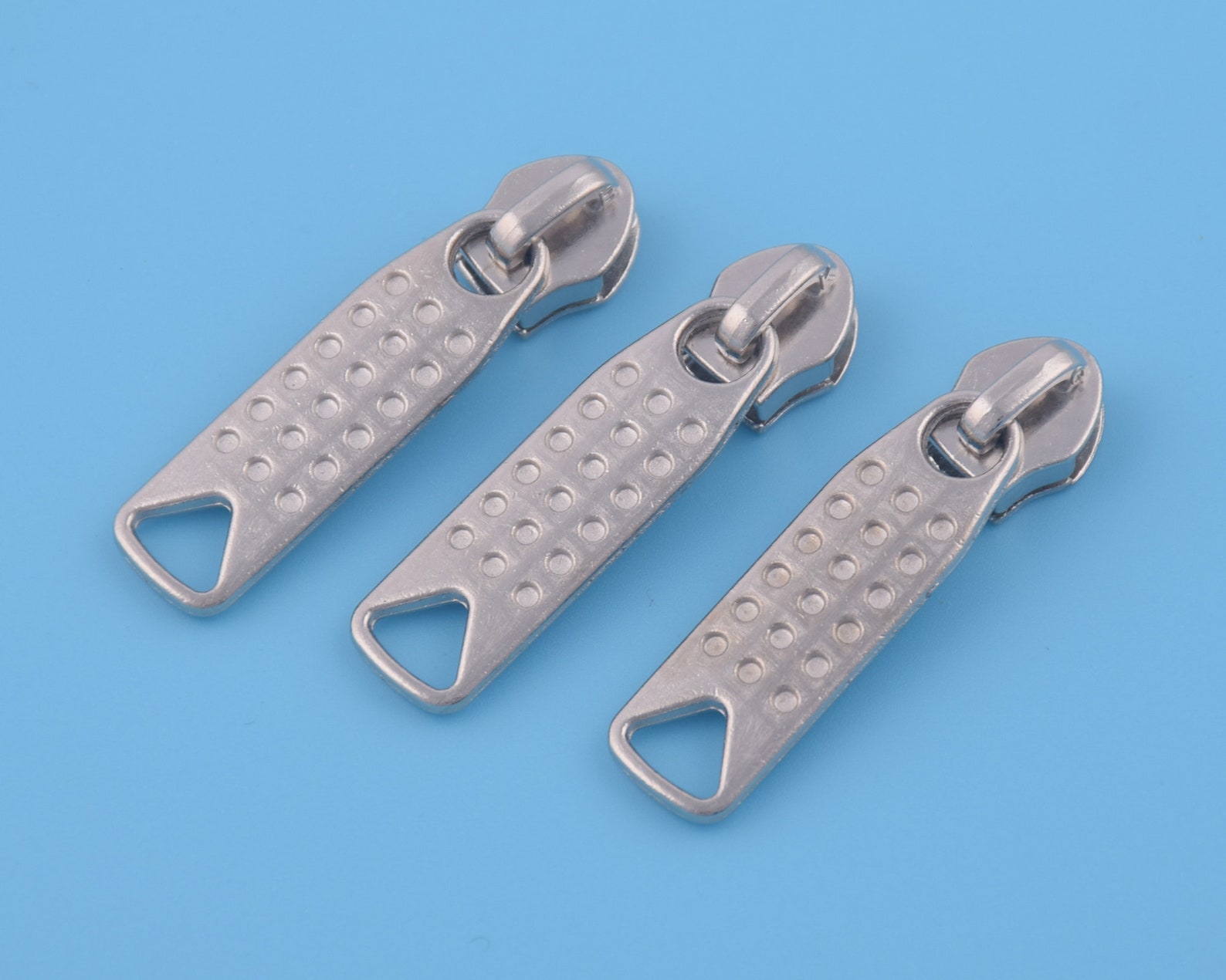 5 Silver Long Pull Zipper Head 40mm Length Loose Sliders Etsy