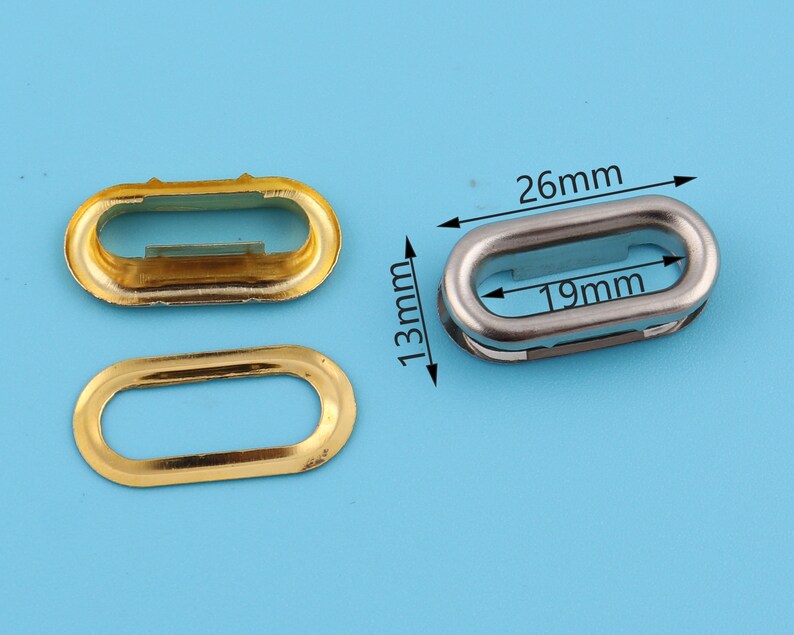 19mm Inner Metal Eyelet Grommets With Washer Oval Ring Etsy