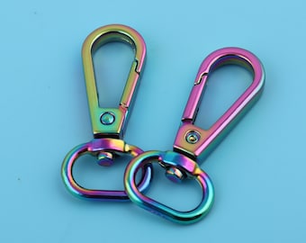 Regenbogen Dreh-Karabinerhaken: Metall, Taschenzubehör (16 mm / 19 mm)