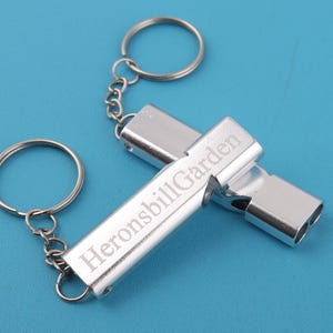 56*15mm Personalized Double Tube Whistle Keychain Special Gift For The Coach Customized Whistle Exquisite Carving Whistle Sports Whistle