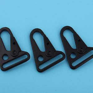 Matte Black Metal Spring Snap Hook: Keychain Bag Accessory (1.25&quot;/32mm Inner, 51mm Length)