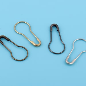 Alfileres de seguridad de metal de 21 x 10 mm con forma de bombilla, alfileres de seguridad en forma de bombilla, alfileres de seguridad para etiquetas colgantes, alfileres de calabaza para diarios basura.