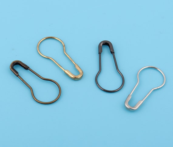 Metal Bulb Safety Pins: Gourd Shape for Hang Tags & Junk Journals