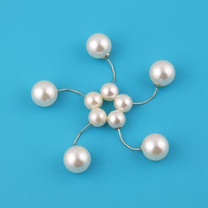 54mm Length Metal Pearl Brooch Pins Pearl Safety Bent Pin Scarf Pin Sweater Pin For Women Jewelry Gift For Her Fashion Accessory
