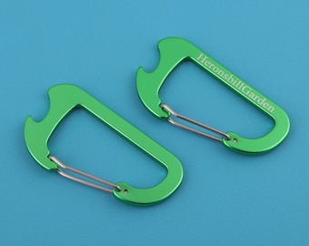Custom Laser Engraved Carabiner Keychain: D-Shaped Metal Clip