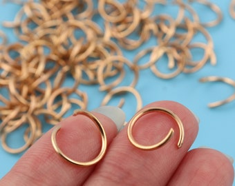 12mm Light Gold Open Jump Rings: DIY Jewelry Making Supplies