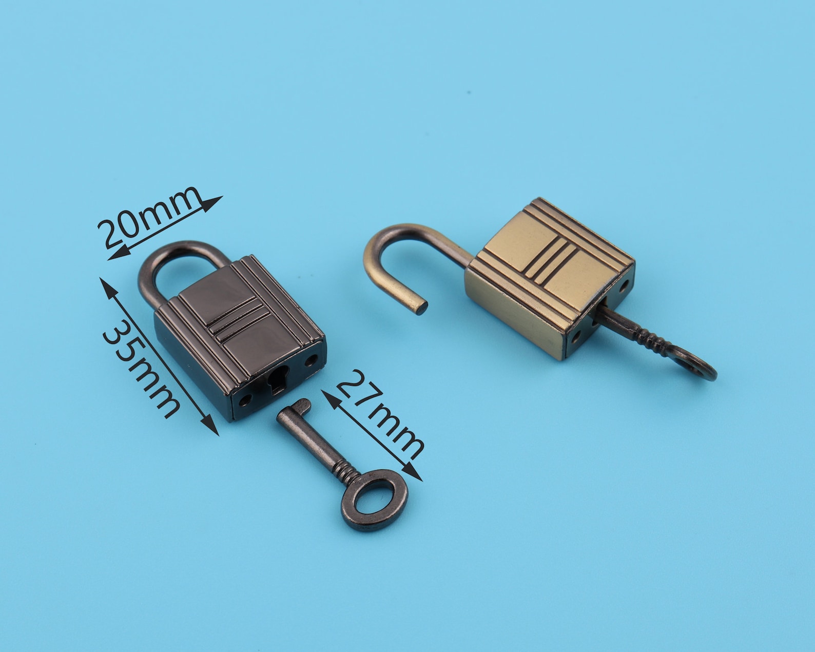 3520mm Bag Lock Purse Lock With Key Shaped Padlocks Handbag Etsy