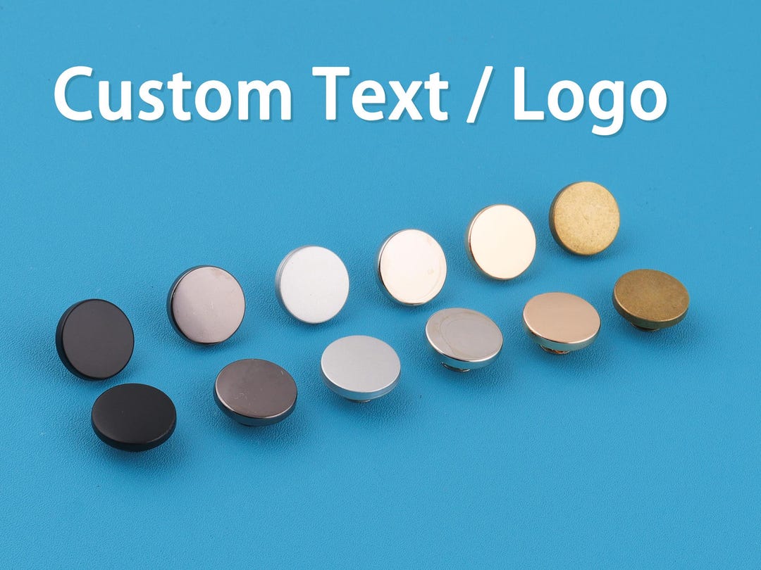 Customized Logo/text : Jeans Button Pin,round Metallic Shank Buttons ...