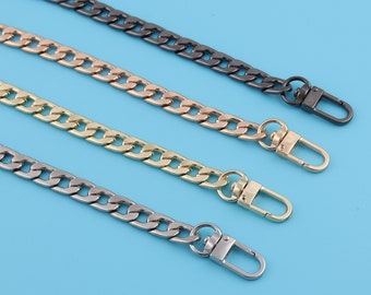Metal Purse Chain Strap: Colorful Replacement Bag Chain with Swivel Clasps