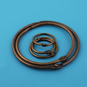 Antique Brass Binding Rings – Loose Leaf Book Binder, Journal Rings