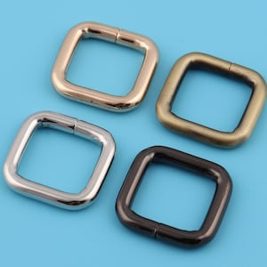 3/4&quot;(20mm Inner) Metal Rectangle Ring Strap Belt Adjuster Buckle Rectangle Connector Buckle Bag Purse Strap Leather Craft Hardware Supplies
