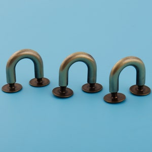 9mm Inner Diameter Horseshoe D Ring Screw D Ring Bag Hardware Bag Connector Metal D Ring Handbag Hardware Connector Supplies