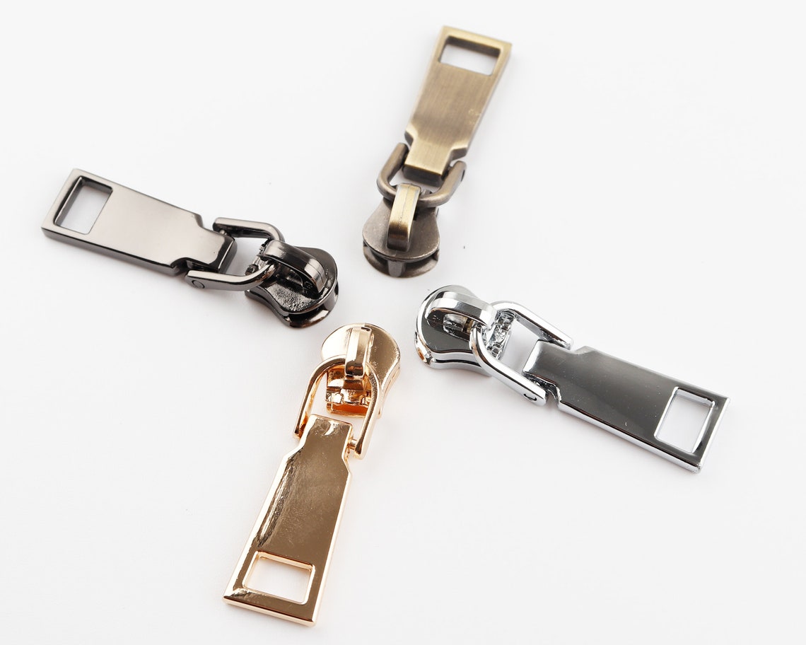 5 Alloy Zipper Heads Metal Teeth Head Slider Zipper Heads Etsy