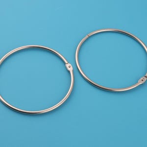2-4-10PCS 110mm Inner Silver Binding Rings Metal Bindery Rings Book Card Binder Hinge Iron O Rings Album Rings Loose Leaf Scrapbooks Journal